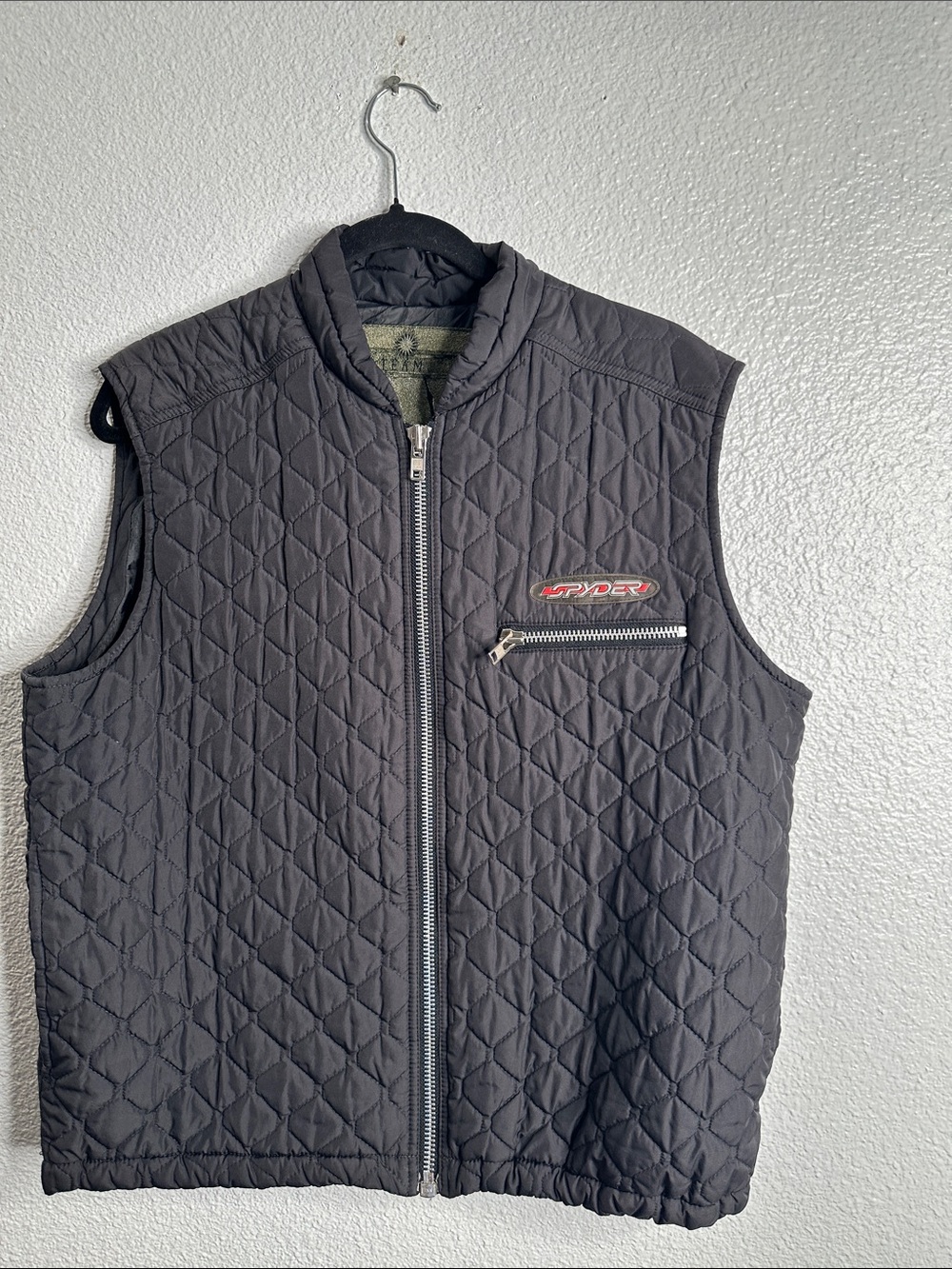 Spyder Quilted Black Men's Vest with Chest Zip Pocket size M